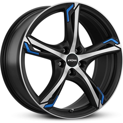 Ronal R62 7,5x18 5x120 ET42 black polished blue