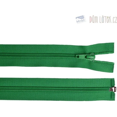 Zips špirálový 6mm deliteľný 30cm zelený