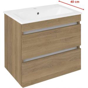 SAPHO Ezara - Шкаф за мивка, 58x39x54 см, 2 чекмеджета, дъб Кунео EZ592-2525 (EZ592-2525)