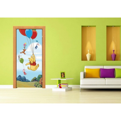 AG Design FTDNV-5461 Dětská vliesová fototapeta Medvídek Pú a balónky rozměry 90 x 202 cm