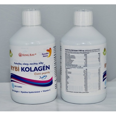 Swedish Nutra Collagen 10 000 Pure Peptide hydrolizovaný rybí kolagen 500 ml