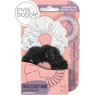 INVISIBOBBLE SPRUNCHIE EXTRA HOLD DUO Get A Grip + Power Crystal Clear