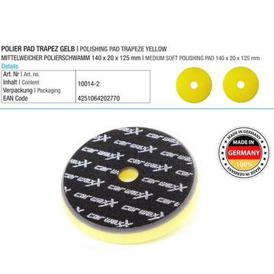 Car WaxX Полираща гъба, средно мека 2бр140x20x125mm Car Waxx 10014-2