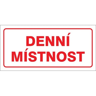 Značka Denní místnost, samolepicí fólie, 100 × 210 mm BZ FT673