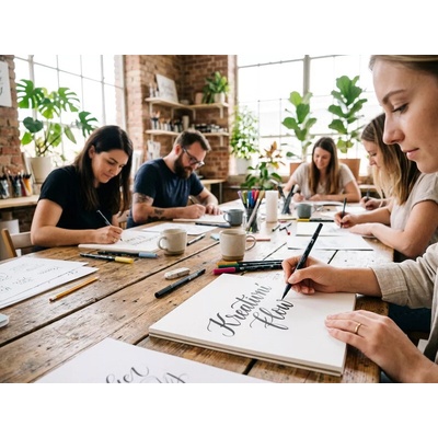 Workshop moderní kaligrafie: Kreativní odpočinek v Praze
