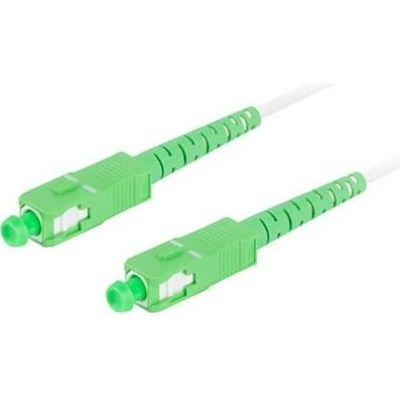 Lanberg FO-SASA-SS21-0025-WH patch, SM SC/APC-SC/APC simplex, 2,5m, bílý