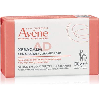Avène XeraCalm A. D. Ultra-Rich Bar ултра подхранващо почистващо кубче за суха към атопична кожа 100 гр