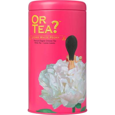 Or Tea Lychee White Peony BIO čaj Bílý s růží a litchi v plechové dóze 50 g