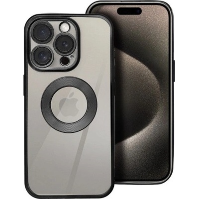 Apple Силиконов калъф Glam за iPhone 16e, Черен