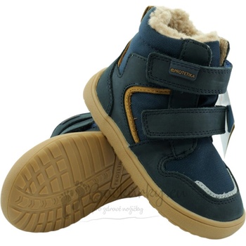 Protetika Gero Denim dětské barefoot zimní boty s membránou modrá