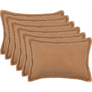 vidaXL Калъфка за възглавница 6 pcs HOUTEN Бежово 30 x 50 cm Букле (916166)