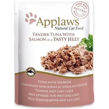 Applaws Tuna Wholemeat with Salmon in Jelly - пауч риба тон и сьомга в желе 70 гр 8278CE-A