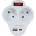 Esperanza 2 Plug + 2 USB Switch (ELK311W)