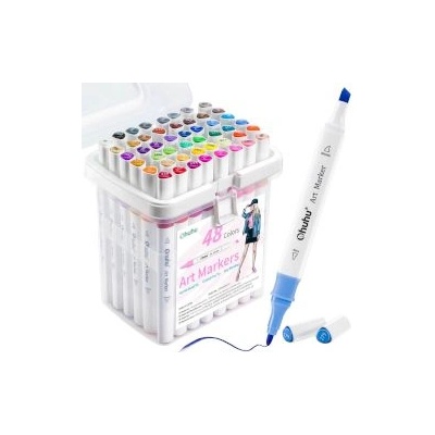 Ohuhu Арт маркери двувърхи Oahu 48 цвята