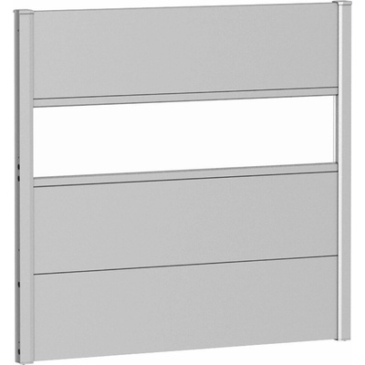 Biohort zástena na ochranu súkromia 90 so skleneným panelom - 194 x 4,4 x 91 - tmavosivá metalická
