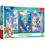 Trefl Детски пъзел Trefl от 3 x 50 части - Заедно в един пъстър свят (34879) - ozone
