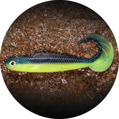 RedBass Twister Kixter Black/Signal Yellow G UV COLOR 12,5 cm 14 g