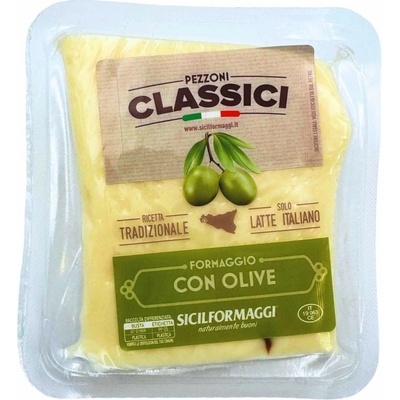 SICILFORMAGGI Polotvrdý syr Primo Sale s olivami 200 g