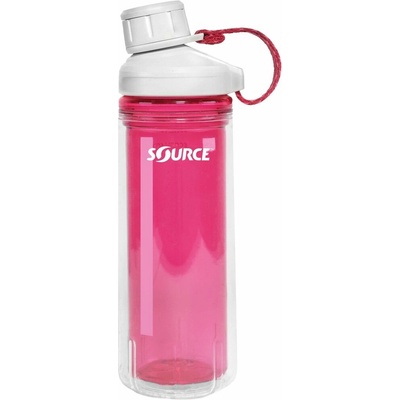 Source ECO Tritan Double Wall Clickseal berry/red strap 600 ml