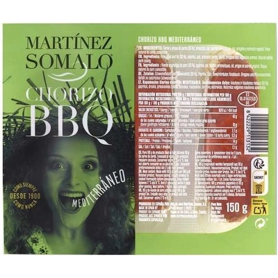 Martínez Somalo Chorizo BBQ čerstvé mediterraneo 150 g