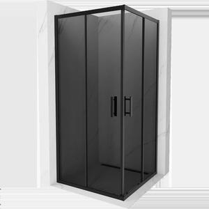 Mexen Rio квадратна душ кабина 90 x 90 см, графит, черна - 860-090-090-70-40 (860-090-090-70-40)