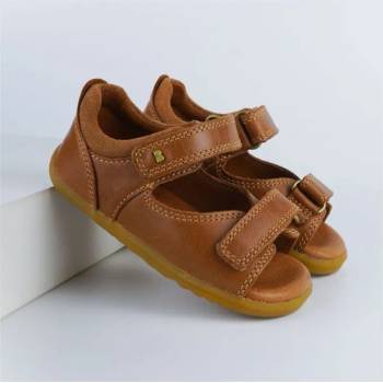 bobux Outlet: iWalk Driftwood: Детски кожени сандали - Caramel -Размер - 24 (633606A-24)