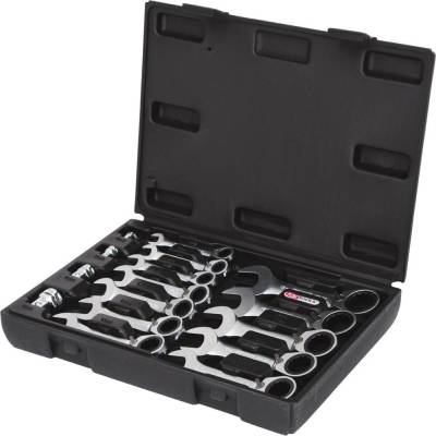KS Tools GEARplus súprava prstencových kľúčov s račňou 16-dielna 503.4653