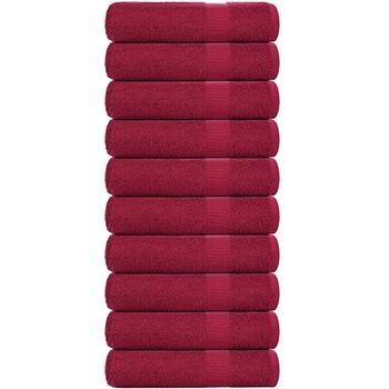 vidaXL Кърпи за баня FROGN 10 бр. бордо 100x150 см 360 г/м2 (136742)