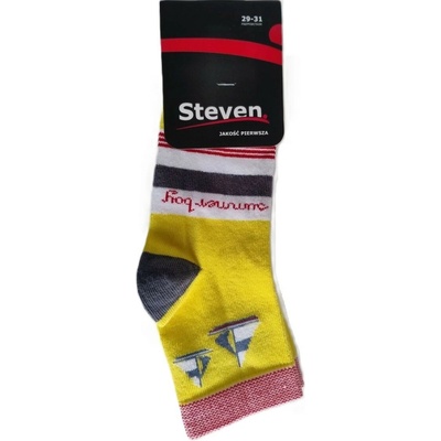 Steven vzorované detské ponožky 014 žltá 147