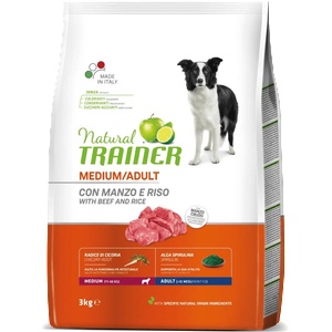 Natural Trainer Medium Adult Beef гранули за кучета - 12кг