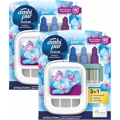 Ambi Pur 3Volution Spring Awakening Elektrický osviežovač vzduchu v štartovacom balení 3 x 20 ml