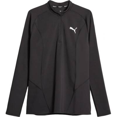 PUMA Тениска Puma M Train Slim 1/2 Zip LongSleev Черен Velikost M