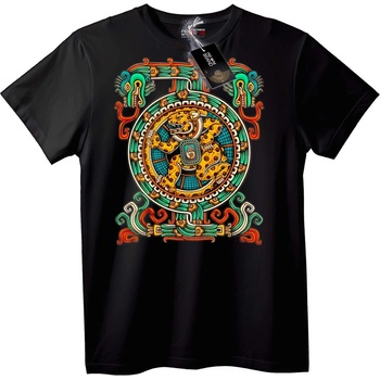 NOONEBRAND Тениска с ацтекски ягуар бог - XS, Black
