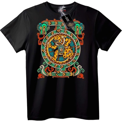 NOONEBRAND Тениска с ацтекски ягуар бог - XS, Black