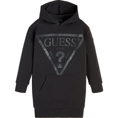 Guess Свободна трикотажна рокля в графит с надпис Guess