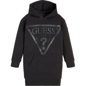 Guess Свободна трикотажна рокля в графит с надпис Guess