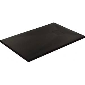 Inter Ceramic Правоъгълно композитно душ корито Inter Ceramic 140x80 см, матово черно каменно покритие (14080RS-2)