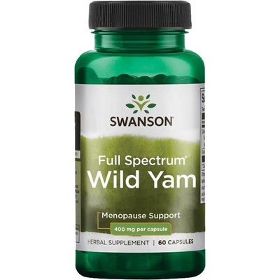 Swanson Wild Yam Full Spectrum Dioskórea huňatá 400 mg 60 kapsúl