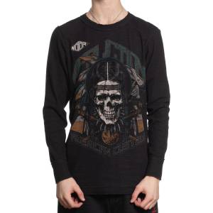 AFFLICTION мъжка тениска с дълъг ръкав affliction - dirge - charcoal/black - a28570-chbk