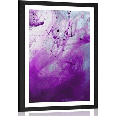 Plakát s paspartou kouzelná fialová abstrakce - 60x90 no frame