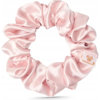 Crystallove Silk Scrunchie hedvábná gumička do vlasů Rose 1 ks