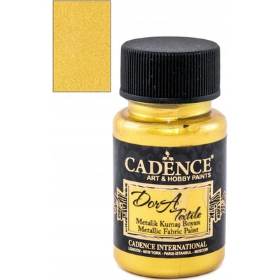Farba na textil CADENCE DORA 50 ml metalická sýta zlatá