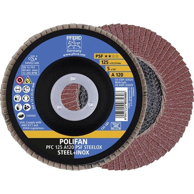 Pferd Vějířovitý brusný kotouč 125 x 22.23 mm 67749125 10 ks