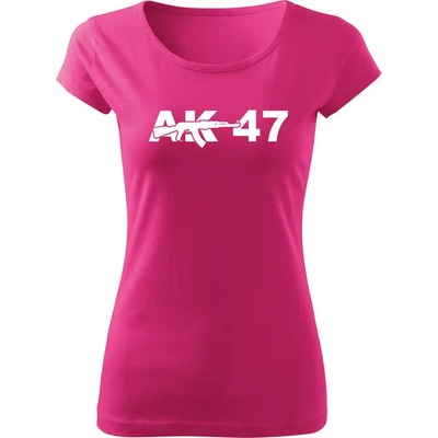 DRAGOWA дамска тениска, ak47, розова, 150г/м2 (6465)