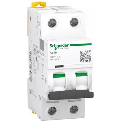 SE Автоматичен прекъсвач Acti 9 iC60N 2P 50A крива C 6kA - A9F74250 (A9F74250)