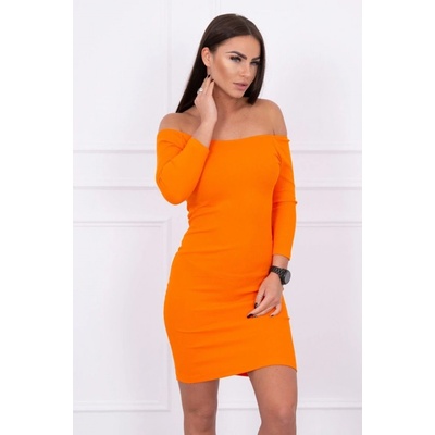 Kesi Dress fitted ribbed orange oranžová