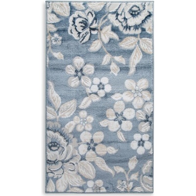 Takoy Koberec 80x150 cm modro-krémový s květinovým motivem IMPRESIVE 1-HF-489917 | 80 x 150 cm