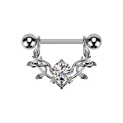 Šperky4U Ozdobný piercing do bradavky BR01030