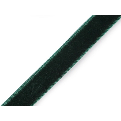 Prima-obchod Sametová stuha šíře 10 mm, barva 5 zelená tm.