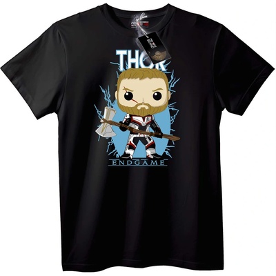 NOONEBRAND Тениска Thor Chibi Краят на Играта - XS, White